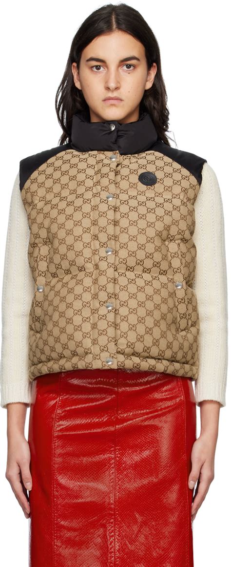 veste gucci beige|farfetch gucci vest.